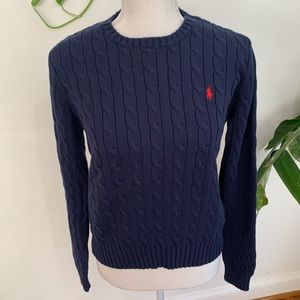 Ralph Lauren Classic Navy Blue Sweater - Size L
